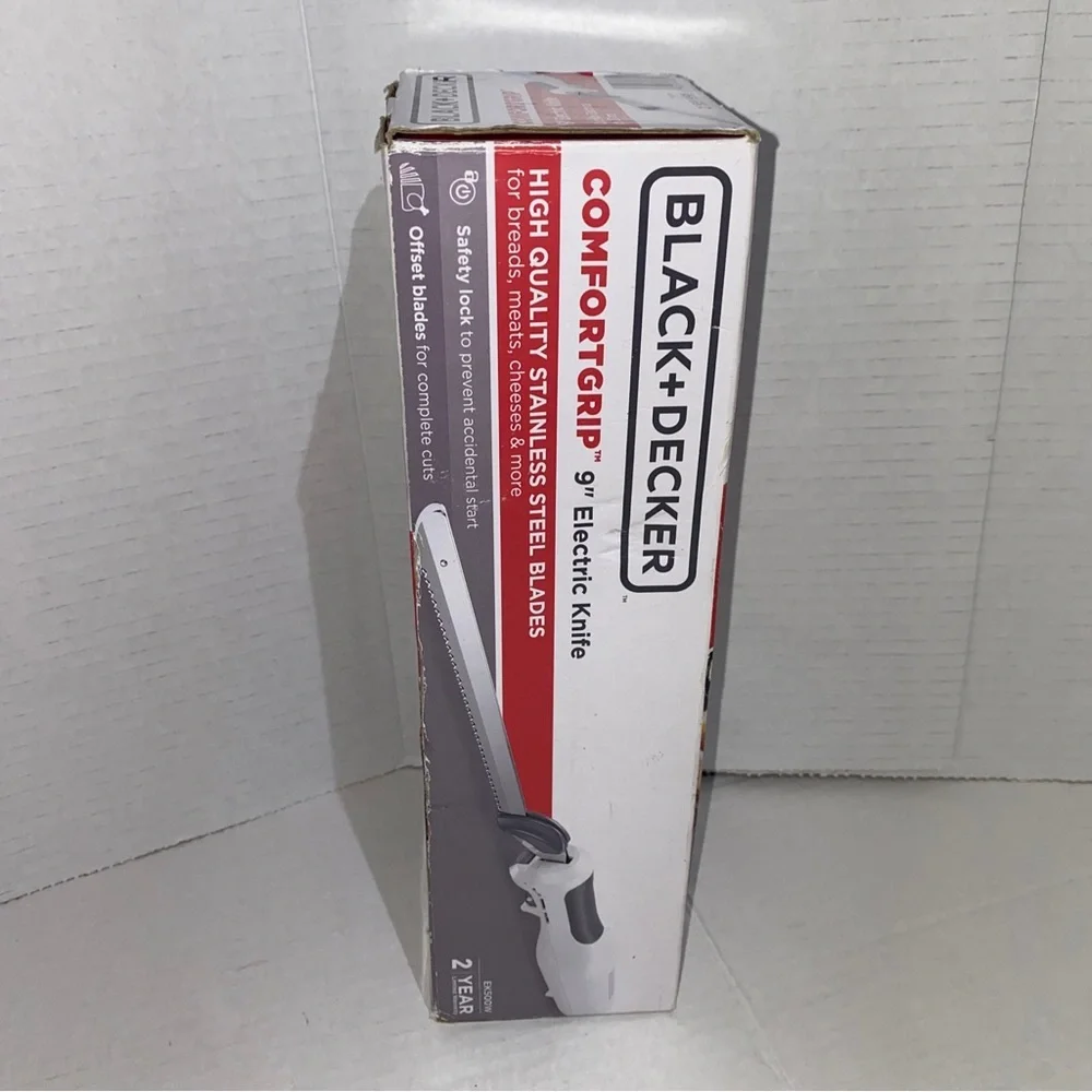 BLACK+DECKER 9-Inch Electric Carving Knife, White, EK500W